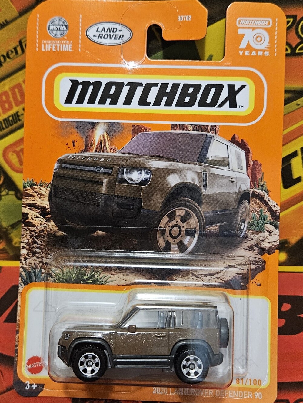 Matchbox Land Rover Defender 90 Suv - Metallic Brown & Black